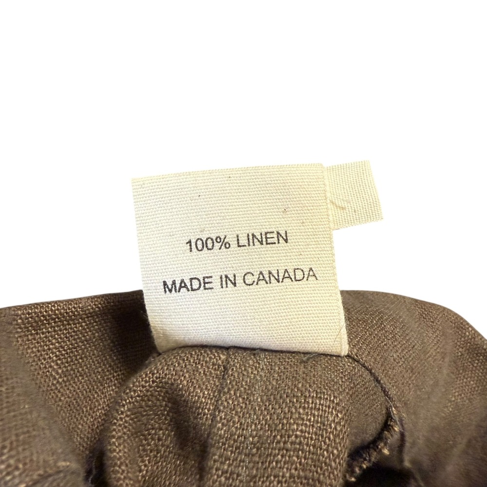 Beaton | Chore Coat Shacket Earth Brown Size L 100% Linen - Picture 9 of 11